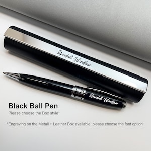Bolígrafo personalizado grabado en negro, elegante, regalo de graduación de la facultad de derecho, regalo de doctorado, regalo de graduación de la facultad de medicina, regalo de doctorado.