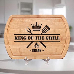 Christmas Gift for Him Personalized BBQ Cutting Board, Custom Grill Board, Charcuterie Board, Grilling Gift, Steak Board, BBQ Gift for Dad