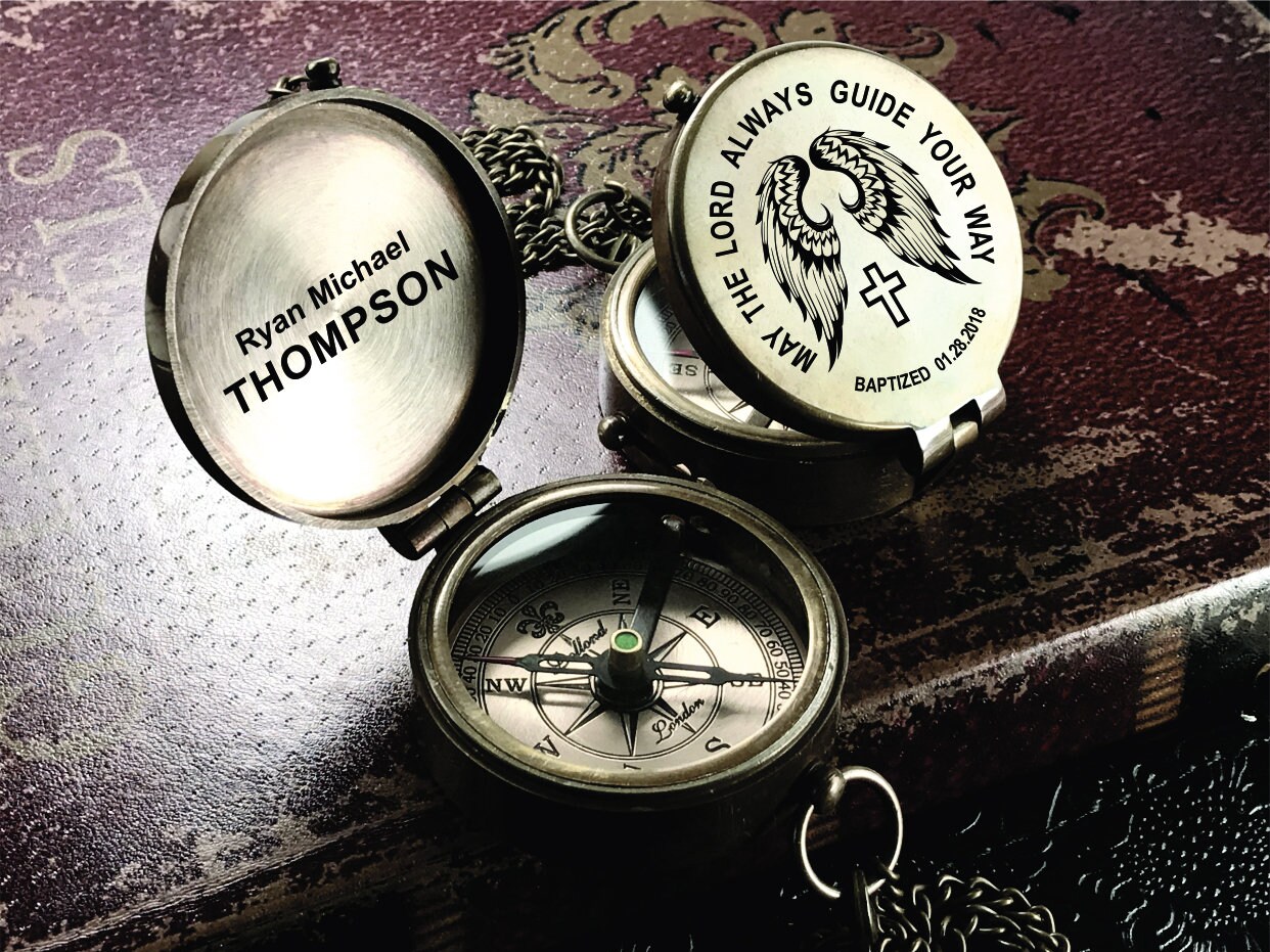 Compass Personalized Compass Christmas gift for him Etsy