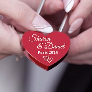 Wedding Gift Personalized Love Padlock Custom Love Lock Engraved Anniversary Gift for Her, Engagement, Bridal Shower, Valentines Day Gifts