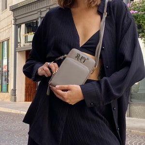 Bolso personalizado bolso bandolera de cuero de primera calidad para mujer, regalo de aniversario para ella, novia, hermana, esposa regalo del día de la madre
