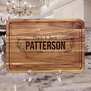 Personalized Charcuterie Board Custom Wedding Gift, Anniversary, Housewarming, Engagement, Bridal Shower Gift, Custom Engraved Cutting Board