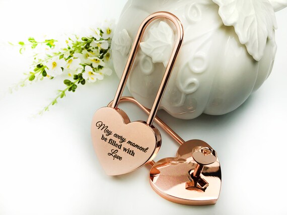 Double Heart Shaped Lock Love Locks Engraved Padlock Valentines Anniversary Day Gifts Blessing No Key Double Heart Shaped Lock Love Locks Engraved Padlock Valentines Anniversary Day Gifts Blessing No Key