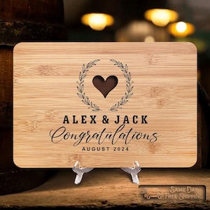 Personalized Cutting Board, Wedding Gift for Couple, Unique Custom Charcuterie Board, Bridal Shower Gift, Housewarming Gift, Engagement Gift