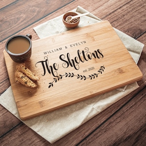 Charcuterie Board Personalized Cutting Boards Wedding Gift for Couples, Anniversary Gift Housewarming Gift New Home Cute Kitchen Decor Gift image 7