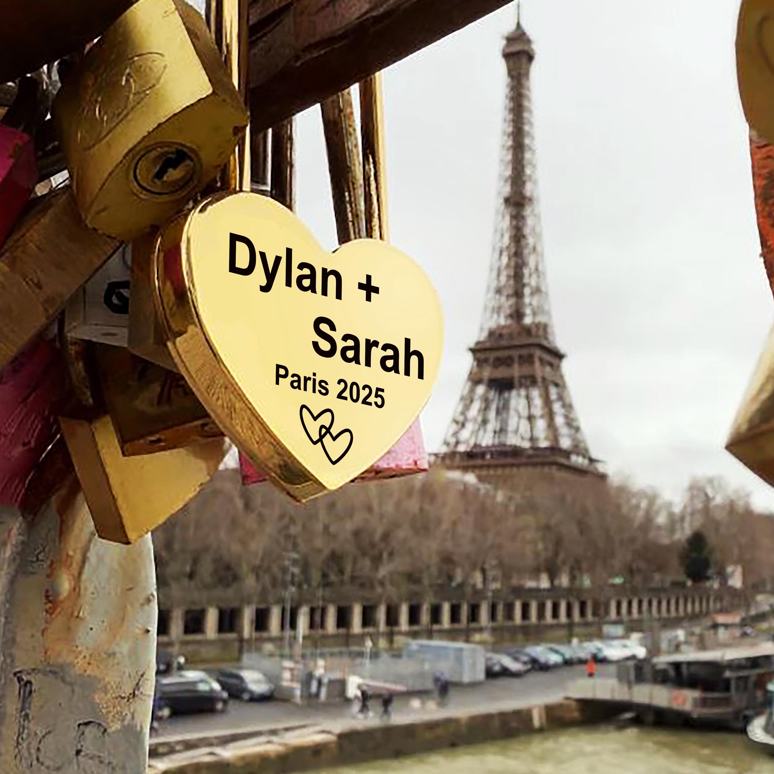 Personalized Love Padlock – Unique Wedding Gift, Custom Heart Lock with Names & Date, Valentine’s Day, Anniversary, Engagement Gift