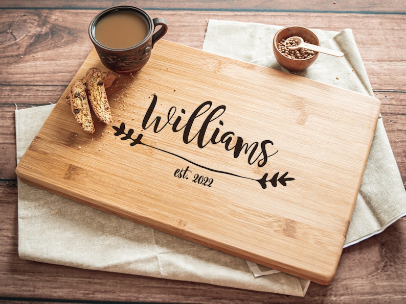 Personalized Cutting Board Wedding Gift, Wedding Present for Couple, Wedding Charcuterie Boards image 5