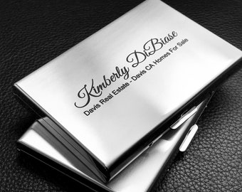 Personalized Business Cardholder Stainless Steel Business Card Holder for Men, New Job Gift for Him Engraved Card Case