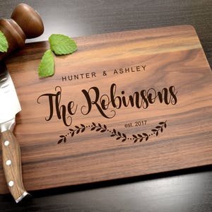 Charcuterie Board Personalized Cutting Boards Wedding Gift for Couples, Anniversary Gift Housewarming Gift New Home Cute Kitchen Decor Gift image 6