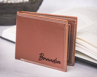 Engraved Dad Gift Mens Wallet Custom Monogrammed Wallet, Personalized Wallet, Engraved Wallet, Gift For Him, Groomsman Gift Wallet for Men