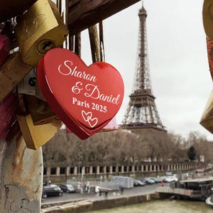Personalized Love Lock Custom Engraved Padlock with Names, Wedding Date, Wedding Gift Anniversary Gift Paris Love Locks Bridge Newlywed Gift
