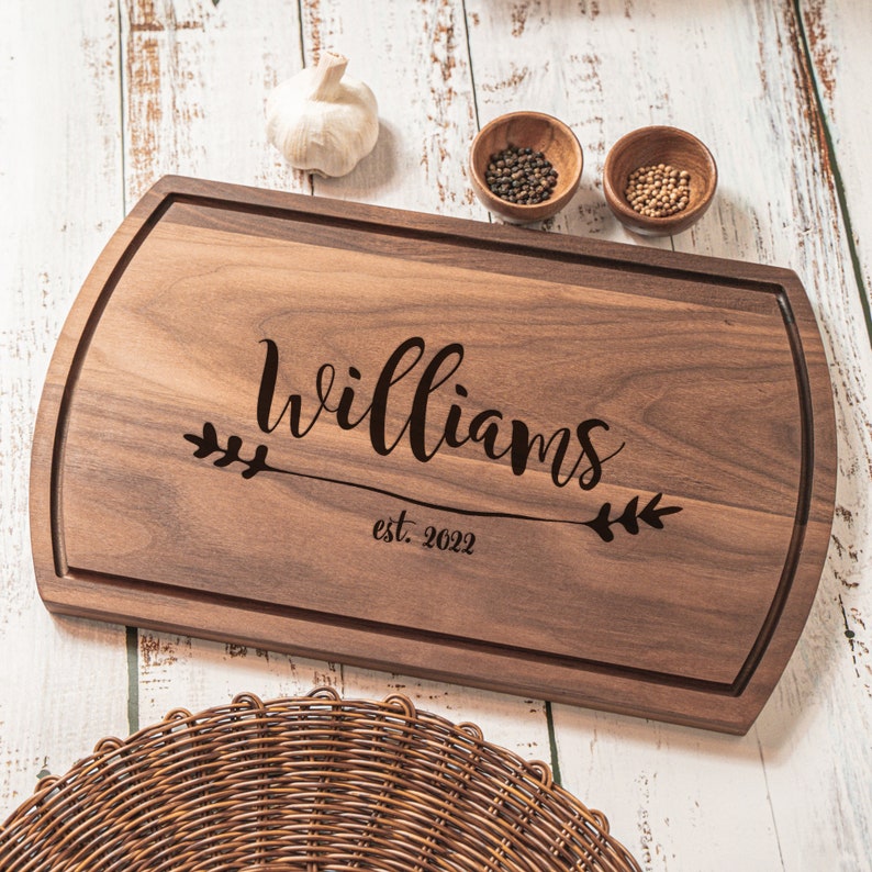 Personalized Cutting Board Wedding Gift, Wedding Present for Couple, Wedding Charcuterie Boards image 1