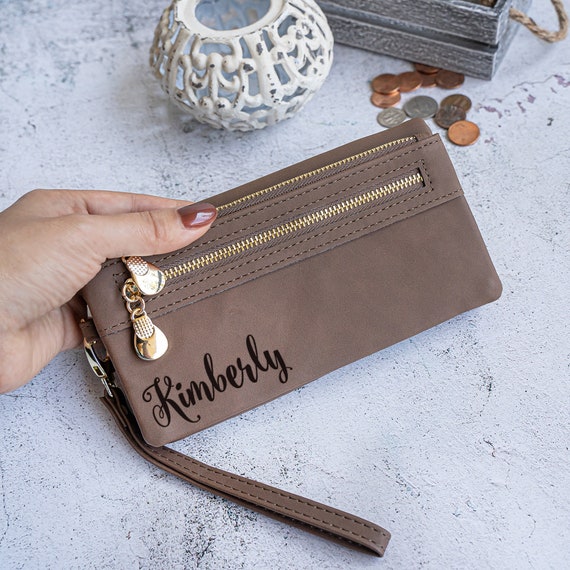 Personalized Wallet for Women Zippered Wallet Woman Wallet 
