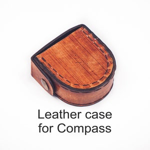 Custodia in pelle per bussola - Custodia in pelle personalizzata per bussola personalizzata incisa, regali di nozze, custodia in pelle regalo per lui