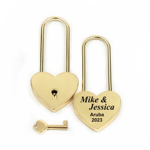 Valentines Day Gift for Him Personalized Love Lock First Valentines Gift Valentines Gift for Husband Wedding Padlock with Key in Gift Box image 9