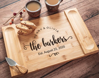 Gepersonaliseerde Kaas Snijplank Charcuterie Board Huwelijkscadeau voor koppels, Verjaardagscadeau Housewarming Cadeau Nieuw huis Keuken Decor Cadeau