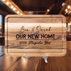 Personalized Cheese Board Wedding Gift, Custom Engraved Cutting Board, Unique Hostess Gift for Couple, New Home Gifts, Housewarming Gift