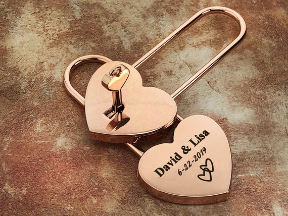 Double Heart Shaped Lock Love Locks Engraved Padlock Valentines Anniversary Day Gifts Blessing No Key Double Heart Shaped Lock Love Locks Engraved Padlock Valentines Anniversary Day Gifts Blessing No Key