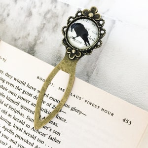 The Raven Bookmark - Edgar Allan Poe, Metal Bookmark, Gift For Readers