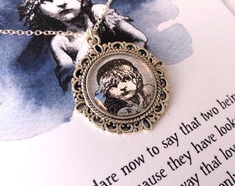 Les Miserables Necklace, Victor Hugo, Literary Gift, Book Lover