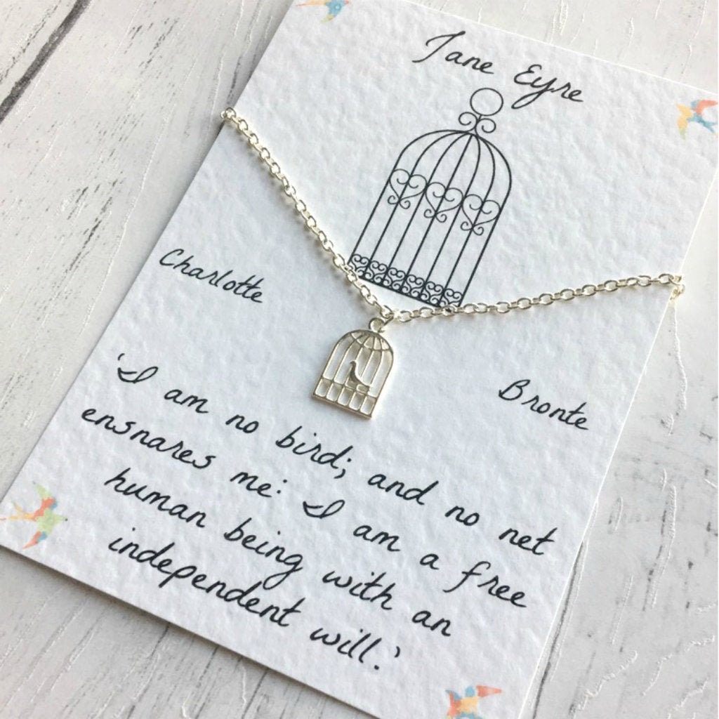 Jane Eyre Necklace -  Charlotte Bronte, Literary Gift, Book Lover, Fe…