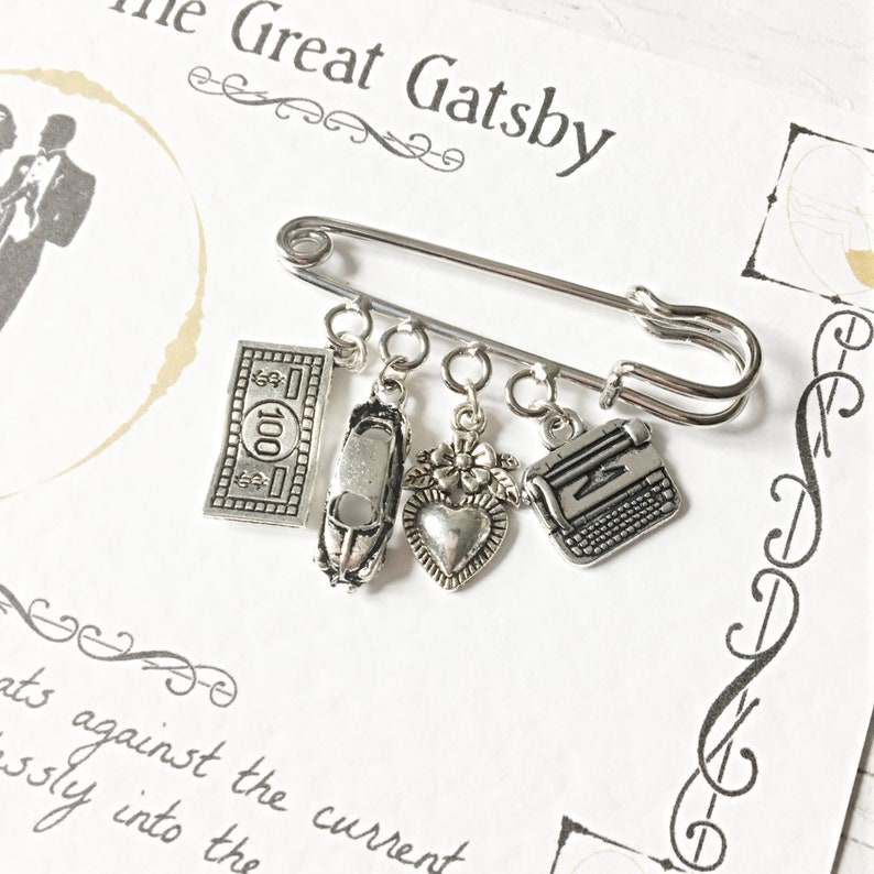 The Great Gatsby Brooch Literary Gift Gatsby Quote Etsy