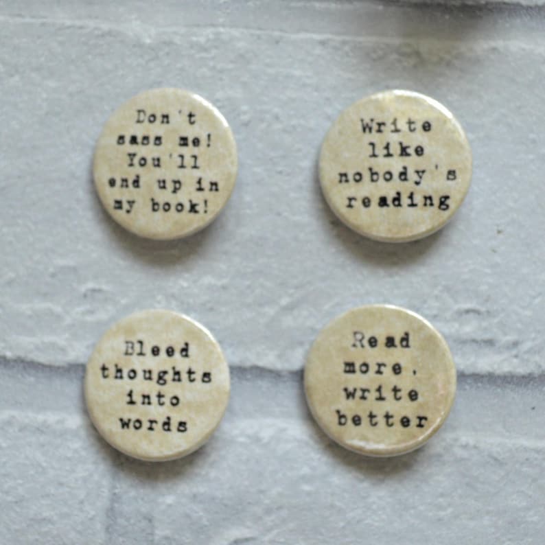 Writers Badges 4 Pack Parchment Paper, Gift For Writers, Gift For Readers, Teacher Gifts image 2