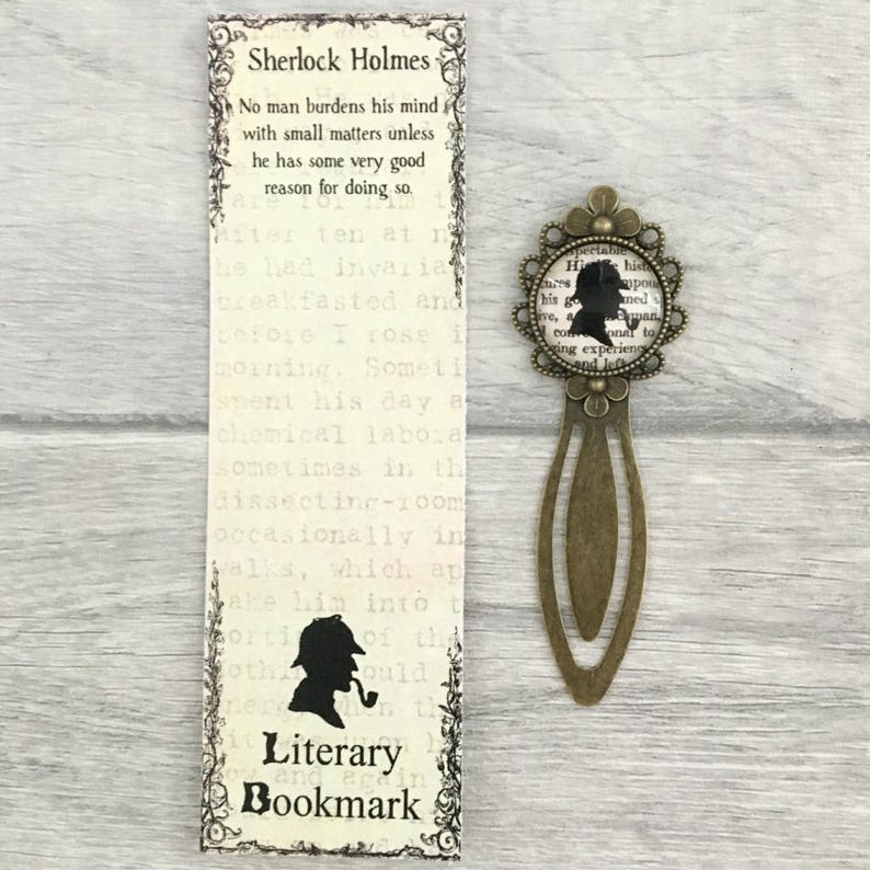 Sherlock Holmes Bookmark Book Lover, Literary Gift, Literary Quote image 4