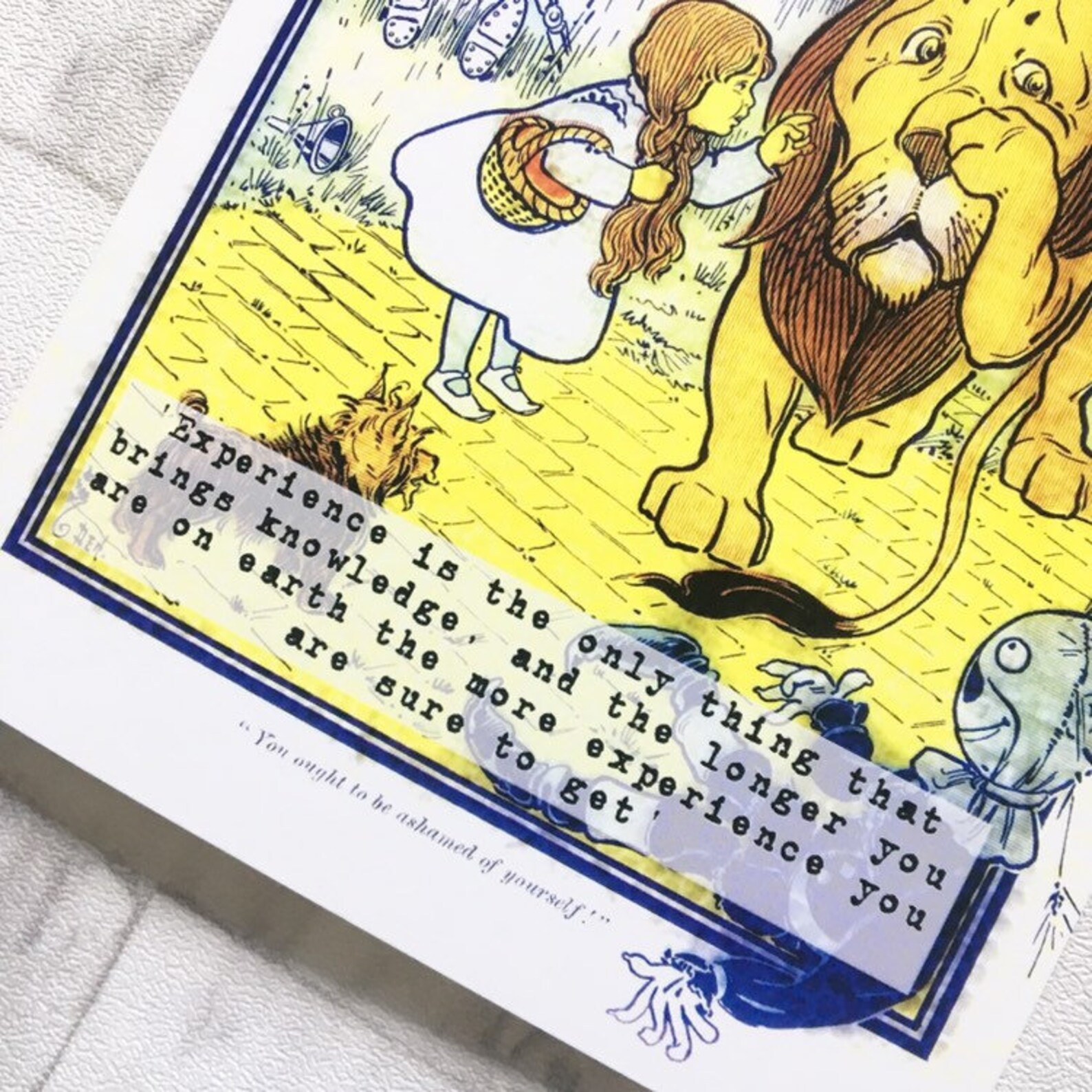 A5 Wizard of Oz Birthday Card Original Illustration Literary | Etsy