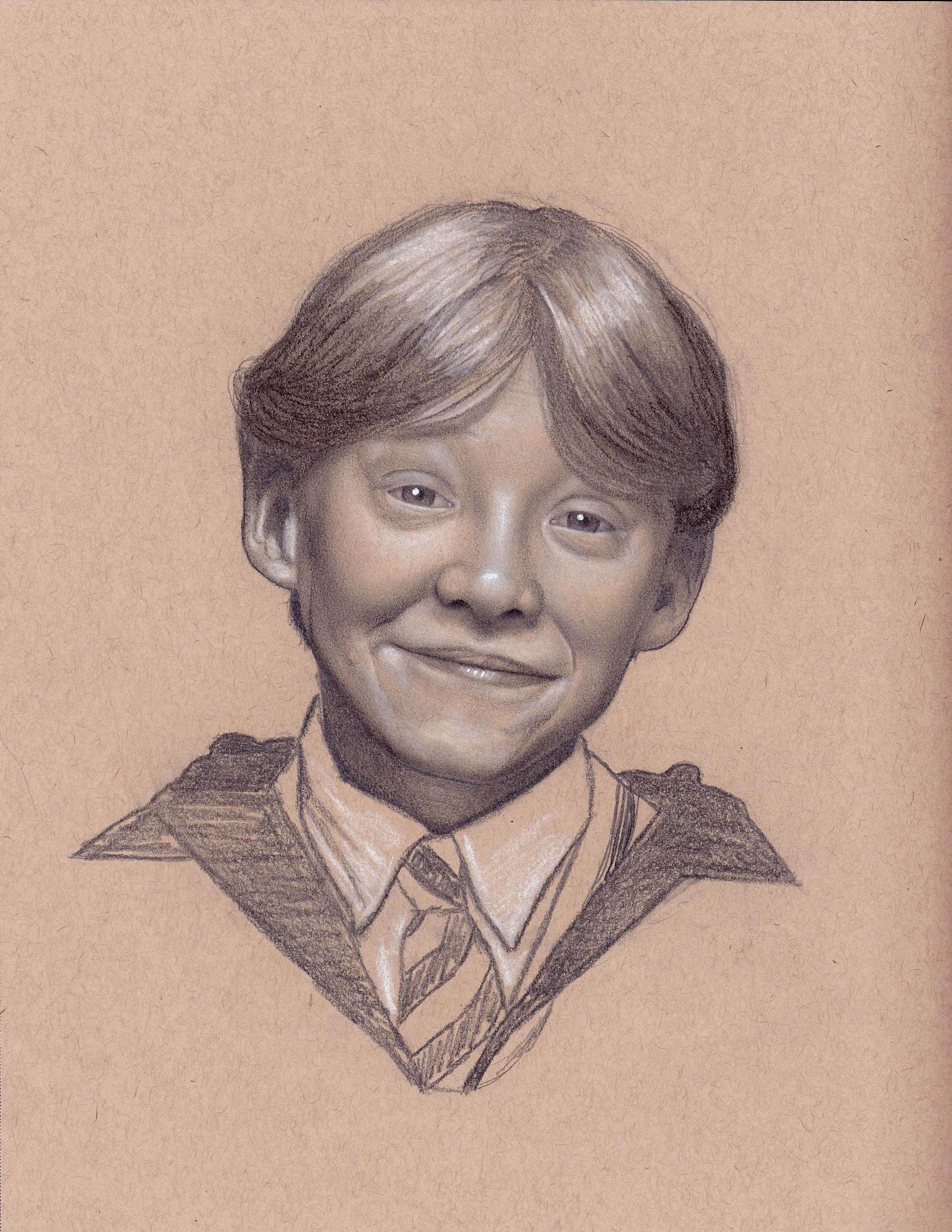 Heather Rooney Art  Colored pencil drawing of Ron Weasley