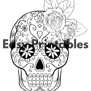 107 Printable Skull Coloring Pages - Etsy