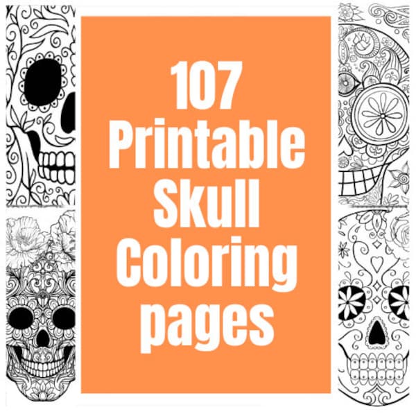 107 Printable Skull coloring pages
