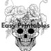 107 Printable Skull Coloring Pages - Etsy
