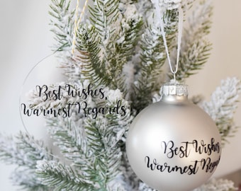 Best Wishes Warmest Regards Ornament | Bebe It's Cold Outside Ornament | Christmas Gift | Christmas Ornaments | Funny Ornament