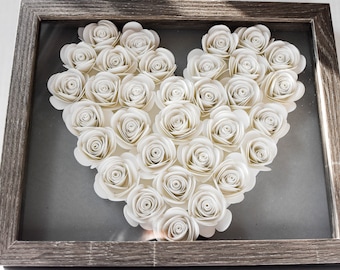 Hand-Rolled Flower Shadow Box | Custom Quote, Personalized Decor