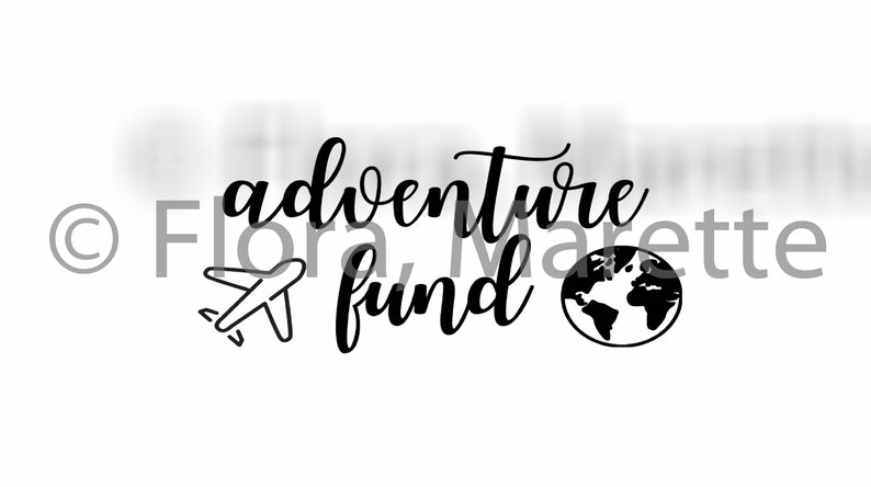 Adventure Fund Decal for Savings Bank Custom Travel Fund Vinyl Decal Sticker for Money Bank image 4