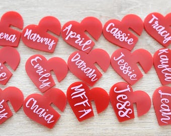 Heart Drink Tag | Acrylic Custom Markers for Parties