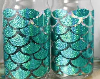 Mermaid Scale Glass | Holographic Beer Can Glass