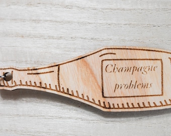 Champagne Problems Keychain | Champagne Bag Charm
