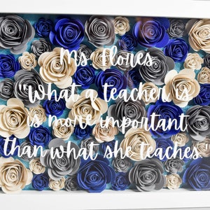 Custom Flower Shadow Box Gift Bedroom or Nursery Wall Decor Wedding