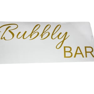 Bubbly Bar Decal | Champagne Bar Decal for Bridal Shower Sign Decor | DIY Bridal Shower Sign