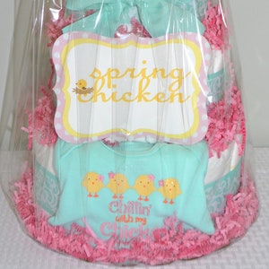 Spring Chicken Diaper Cake