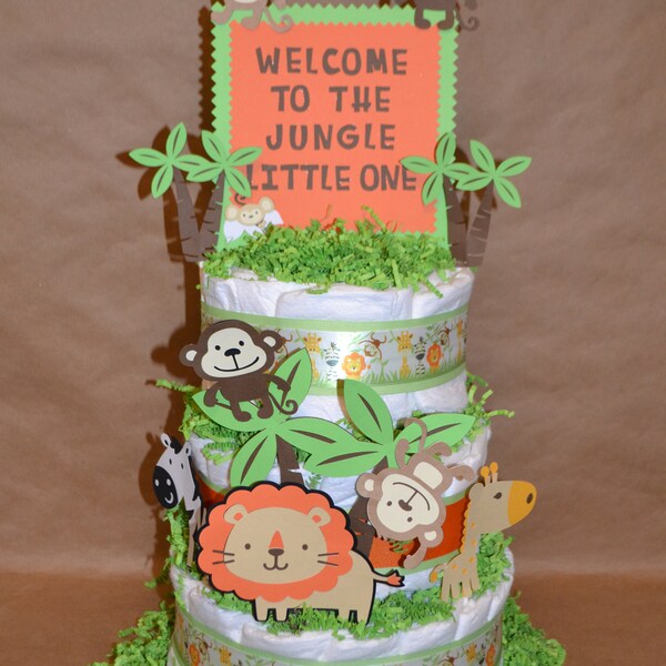 Ready to ship Jungle Wild Thing Diaper Cake