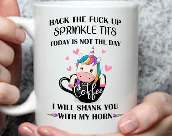 Funny Personalized Unicorn Mug Adult Life Profanity Rude Coffee Cup Introvert Gift Work Mug