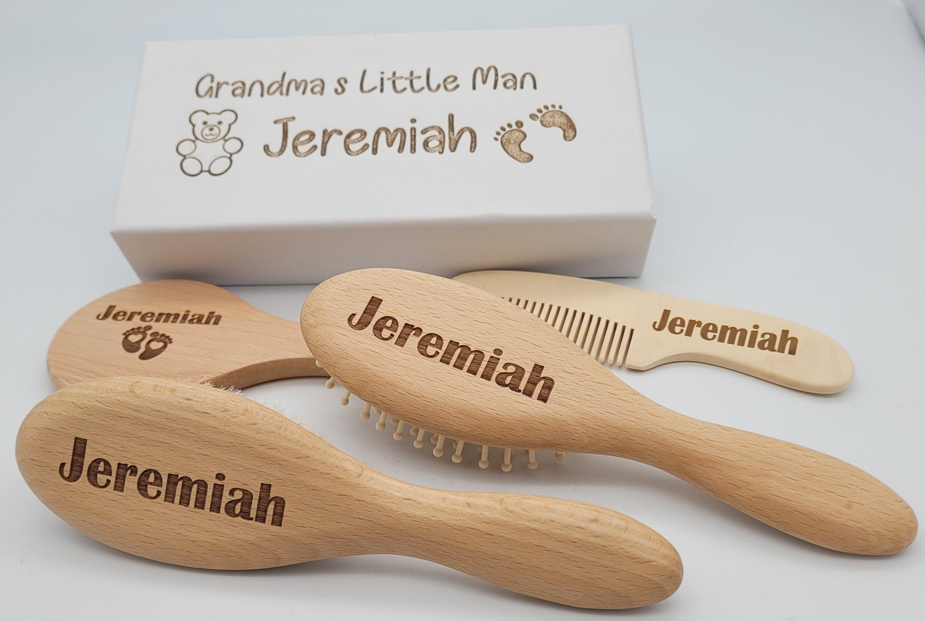 Baby Hair Brush and Comb 3 Pc. Set Baby Gift Baby Shower - Etsy