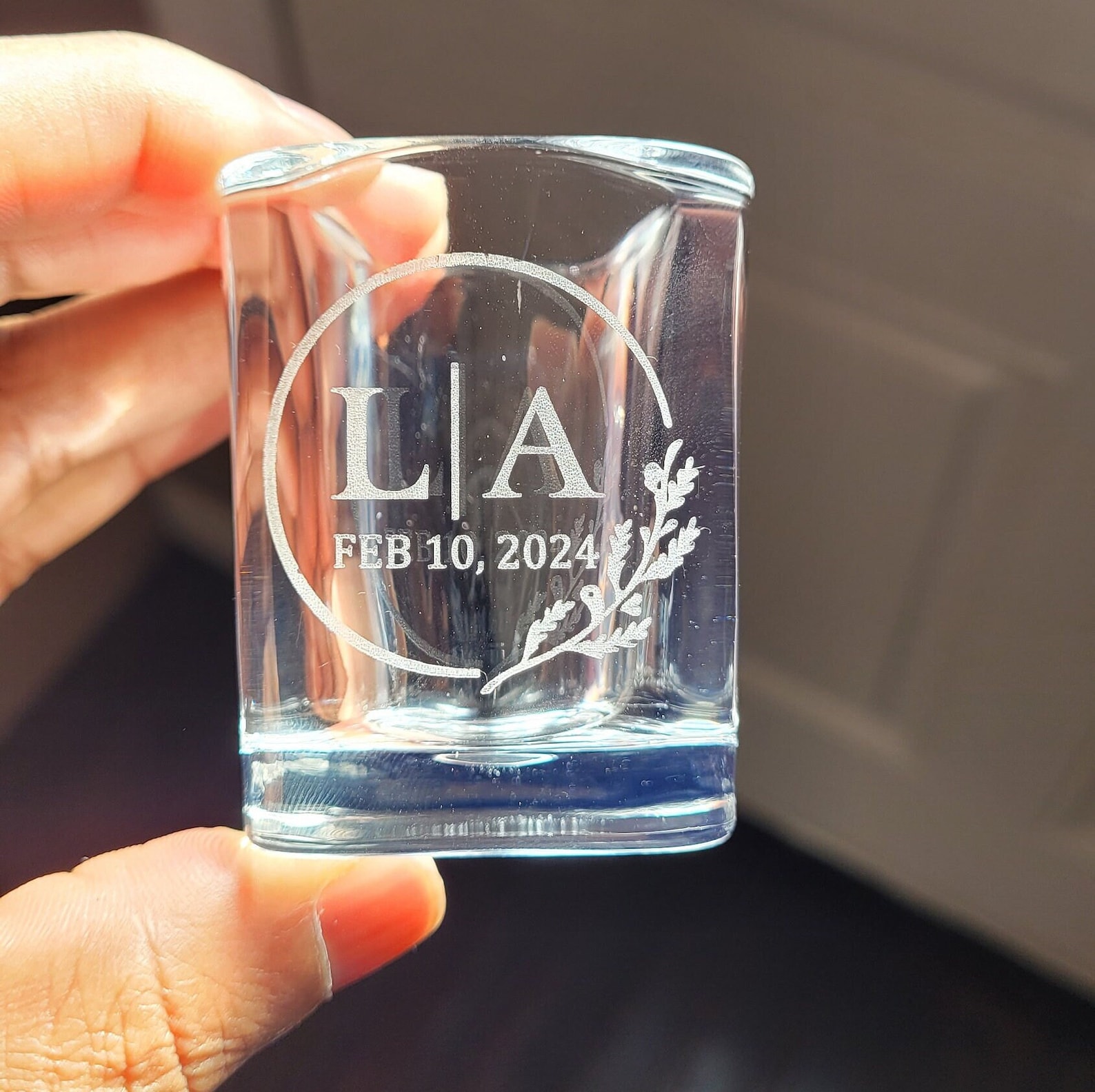 Initial Glass Personalized Shot Glass Engraved Name Initial Home Barware Custom ...