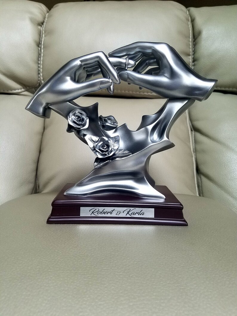 Personalized Statue Sculpture Ring Wedding Sculpture Couple Etsy