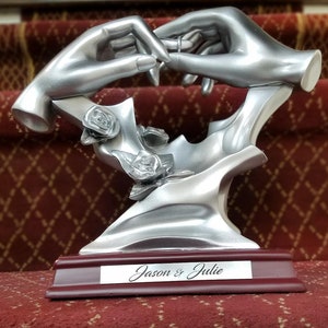 Personalized Statue, Sculpture Ring, Wedding Sculpture, Couple Sculpture, Couple Gifts Personalized, Wedding Gifts Ideas, Proposal Gifts image 6