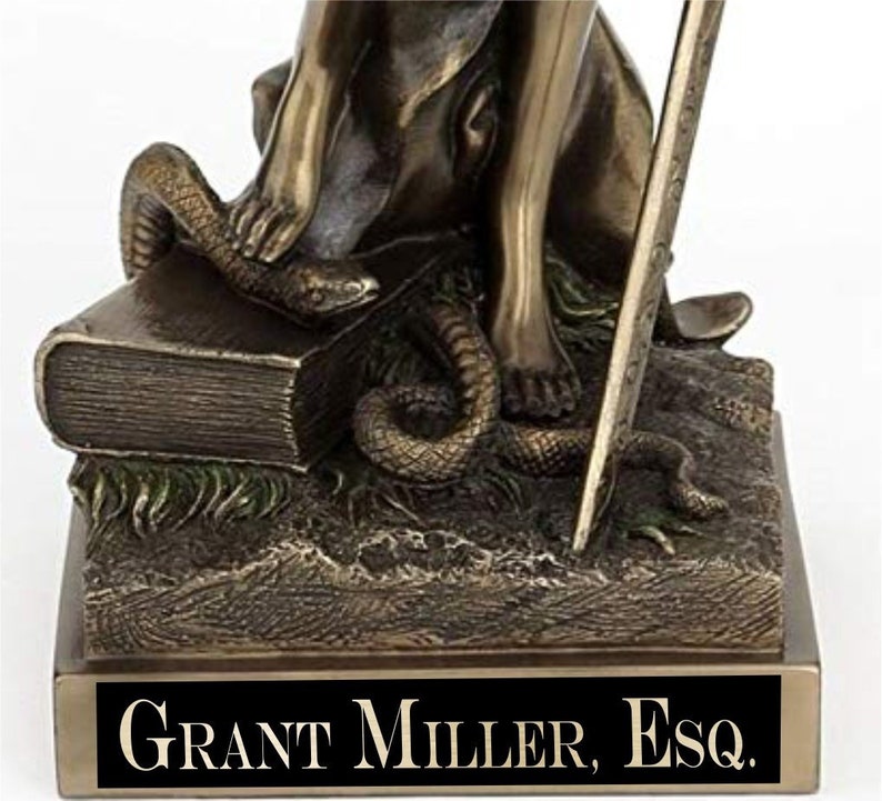 Blind Lady Justice Statue, Greek Statue, Bronze Statue, Office Gift, Gifts for Lawyers, Engraved Statue, Greek Goddess Statue,Divine Goddess image 6