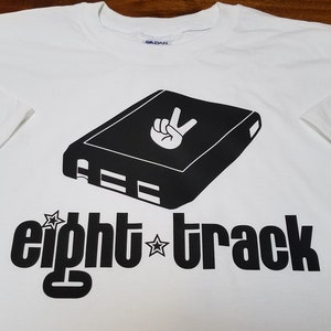 Family T-shirt Music Generation Matching Unisex Couples Wear Adult Kid Custom 8 Track Vinyl Record Cassette Tape CD MP3 Streaming 8 Track